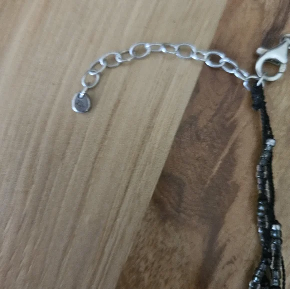 Silpada .925 Sterling Silver Glass bead five strand necklace with pendant - Picture 5 of 7